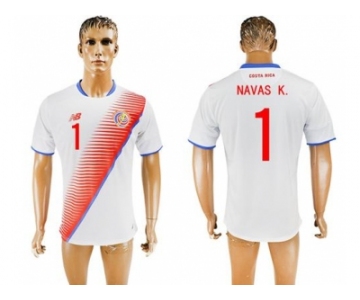 Costa Rica #1 Navas K. Away Soccer Country Jersey