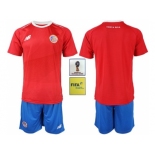 Costa Rica Blank Home Soccer Country Jerseys