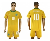 Cote dlvoire #10 Gervinho Home Soccer Country Jersey