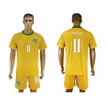 Cote dlvoire #11 Drogba Home Soccer Country Jersey