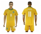 Cote dlvoire #11 Drogba Home Soccer Country Jersey