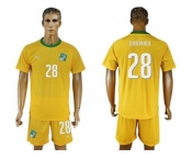 Cote dlvoire #28 Doumbia Home Soccer Country Jersey