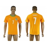 Cote dlvoire #7 Daniel Home Soccer Country Jersey1