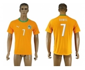 Cote dlvoire #7 Daniel Home Soccer Country Jersey1