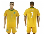 Cote dlvoire #7 Daniel Home Soccer Country Jersey