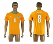 Cote dlvoire #8 Kalou Home Soccer Country Jersey1