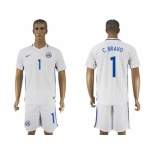 Chile #1 C.Bravo Away Soccer Country Jersey