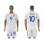 Chile #10 Vargas Away Soccer Country Jersey