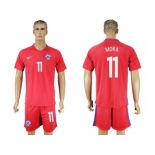 Chile #11 Mora Home Soccer Country Jersey