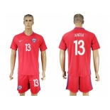 Chile #13 Andia Home Soccer Country Jersey