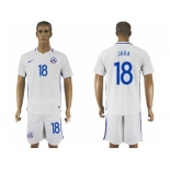 Chile #18 Jara Away Soccer Country Jersey