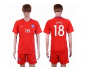 Chile #18 Jara Home Soccer Country Jersey