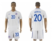 Chile #20 Meneses Away Soccer Country Jersey