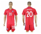 Chile #20 Meneses Home Soccer Country Jersey