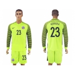 Chile #23 Herrera Green Long Sleeves Goalkeeper Soccer Country Jersey