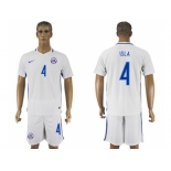 Chile #4 Isla Away Soccer Country Jersey