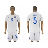 Chile #5 Silva Away Soccer Country Jersey