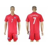 Chile #7 A.Sanchez Home Soccer Country Jersey