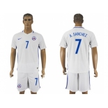 Chile #7 Alexis Away Soccer Country Jersey1