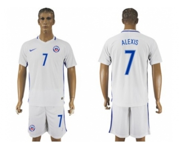 Chile #7 Alexis Away Soccer Country Jersey