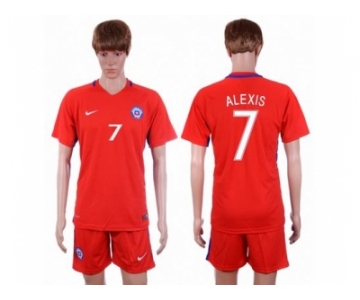 Chile #7 Alexis Home Soccer Country Jersey