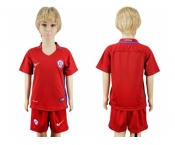 Chile Blank Home Kid Soccer Country Jersey