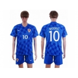 Croatia #10 Modric Away Soccer Country Jersey