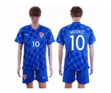 Croatia #10 Modric Away Soccer Country Jersey