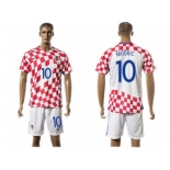 Croatia #10 Modric Home Soccer Country Jersey