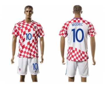 Croatia #10 Modric Home Soccer Country Jersey