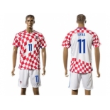 Croatia #11 Srna Home Soccer Country Jersey