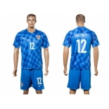 Croatia #12 Kalinic Away Soccer Country Jersey