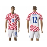 Croatia #12 Kalinic Home Soccer Country Jersey