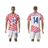 Croatia #14 Brozovic Home Soccer Country Jersey