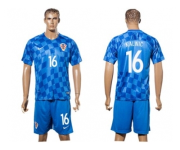 Croatia #16 Kalinic Away Soccer Country Jersey