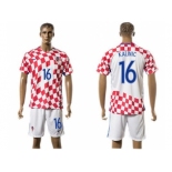 Croatia #16 Kalinic Home Soccer Country Jersey