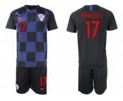 Croatia #17 Mandzukic Away Soccer Country Jerseys