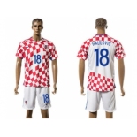 Croatia #18 Halilovic Home Soccer Country Jersey