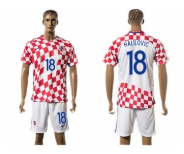 Croatia #18 Halilovic Home Soccer Country Jersey