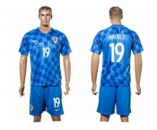 Croatia #19 Badelj Away Soccer Country Jersey