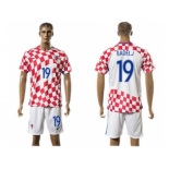 Croatia #19 Badelj Home Soccer Country Jersey