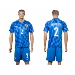 Croatia #2 Vrsaljko Away Soccer Country Jersey