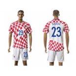 Croatia #23 Subasic Home Soccer Country Jersey