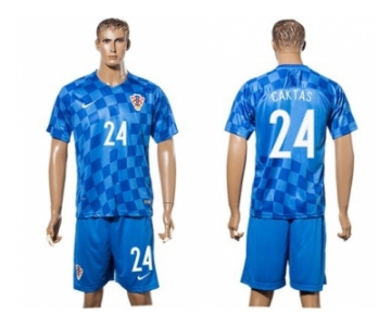 Croatia #24 Caktas Away Soccer Country Jersey