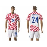 Croatia #24 Caktas Home Soccer Country Jersey