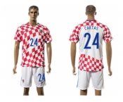 Croatia #24 Caktas Home Soccer Country Jersey