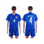 Croatia #4 Perisic Away Soccer Country Jersey