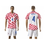 Croatia #4 Perisic Home Soccer Country Jersey