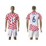 Croatia #6 Lovren Home Soccer Country Jersey