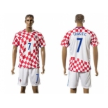 Croatia #7 I.Rakitic Home Soccer Country Jersey